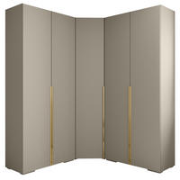 GARDEROBEN-SET 236,7/181,7/47 - Kaschmir/Goldfarben, Holz/Kunststoff (181.7/236.7/47cm) - Abiks Möbel
