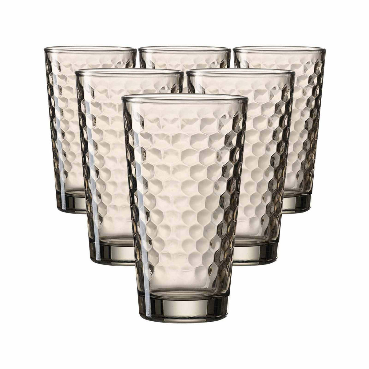 LONGDRINKGLÄSER Favo Braun 400 ml 6er Set - Braun, Glas (0.4L) - Ritzenhoff Breker