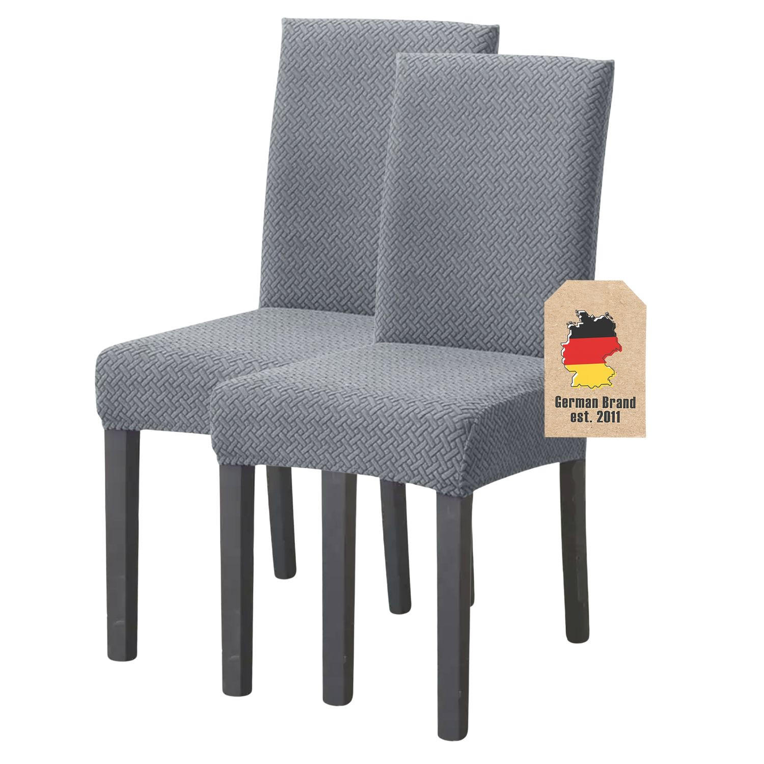 STUHLHUSSE (2-tlg. Set) - Grau, Kunststoff (1/38cm)