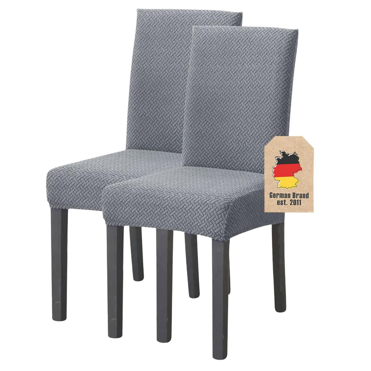 STUHLHUSSE (2-tlg. Set) - Grau, Kunststoff (1/38cm)