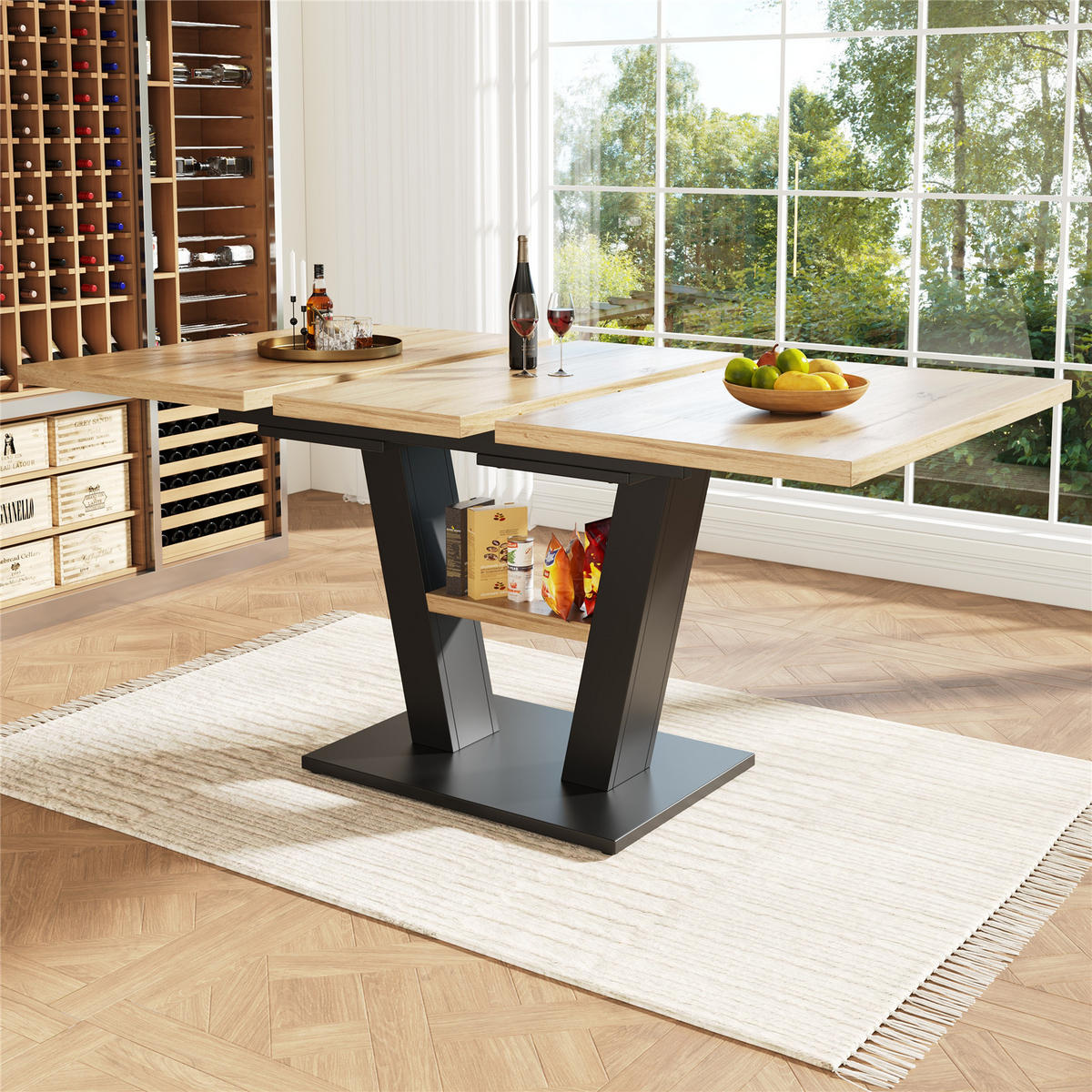 ESSTISCH Ausziehbar 118–157 cm Holzoptik - Naturfarben, Holz (157/70/75cm) - Kaket