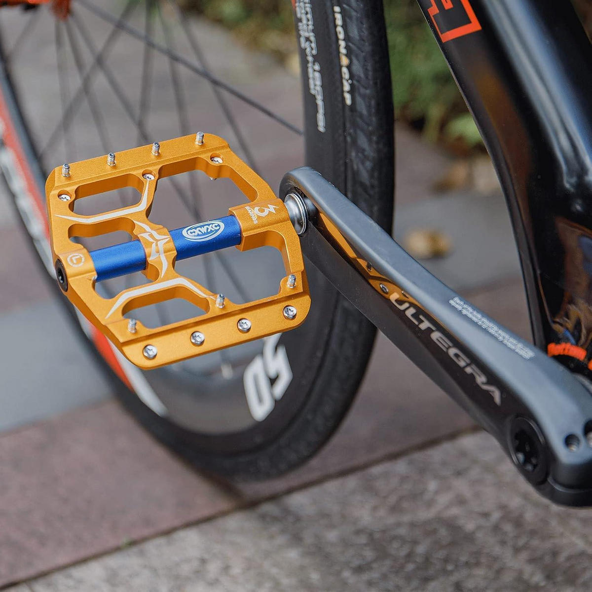 FAHRRADPEDALE Aluminiumlegierung 3 Lager Gold - Goldfarben, Metall (10.5/1.5/10.5cm)