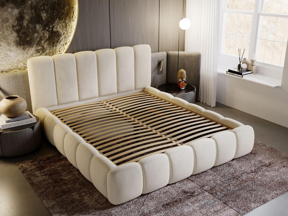 POLSTERBETT Cloud 140x200 Beige - Beige, Textil (140/200cm) - Graingold