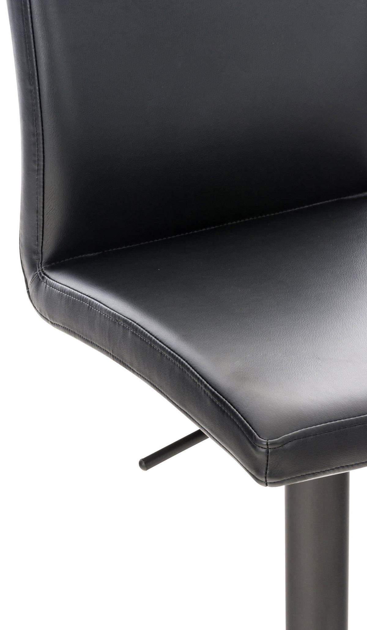 BARHOCKER 2er Set Lederlook Schwarz - Schwarz, Textil/Metall (40/93/49cm) - CLP