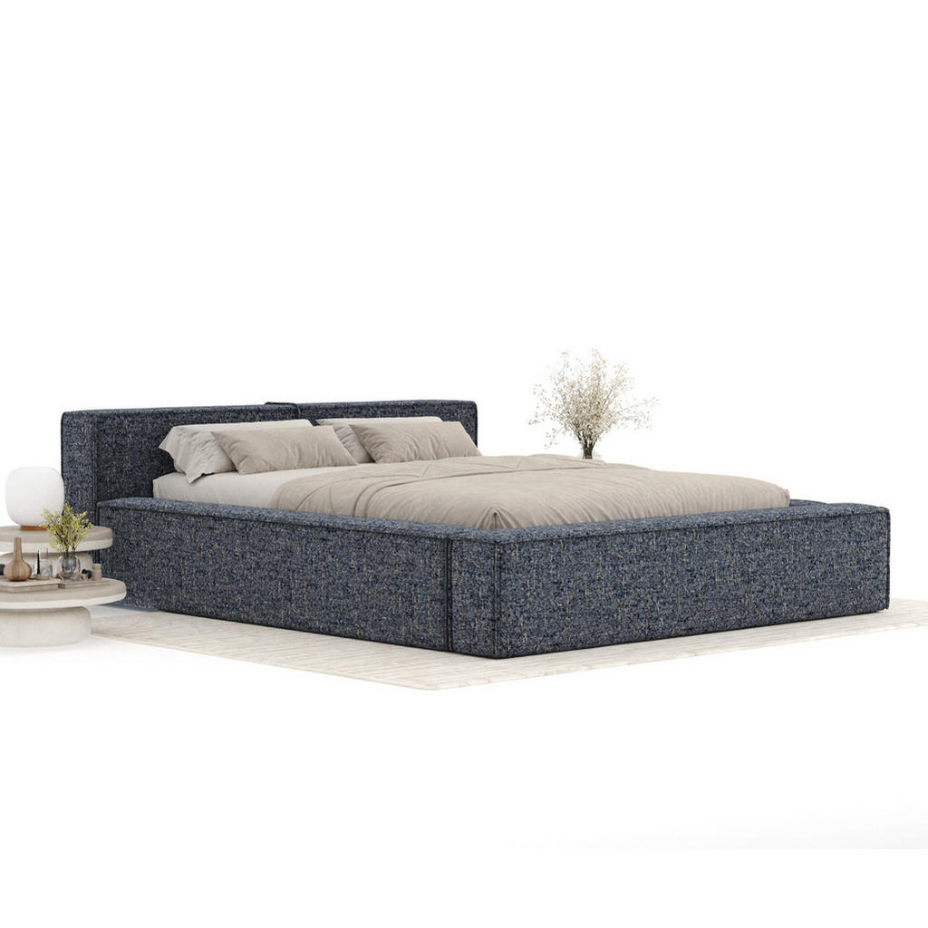 Thumbnail - Maison de Reve Polsterbett, Dunkelblau, Textil, 200x200 cm, Reach, FSC 100%, Made in EU, Schlafzimmer, Betten, Polsterbe...