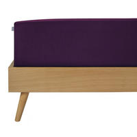 SPANNBETTLAKEN Flexi 95 % Baumwolle, 5 % Elasthan 150x200 cm Aubergine - Aubergine, Textil (150/200cm) - SCHIESSER