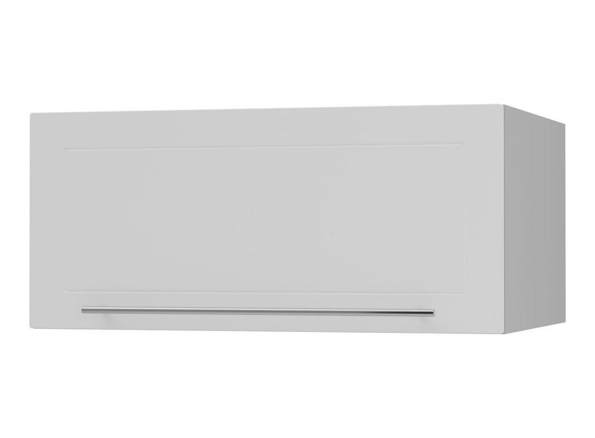 KLAPPHÄNGESCHRANK Kvantum W6B/80 Weiß Matt / Grau Matt 80 / 59 / 36cm - Weiß/Grau, Holz/Holzwerkstoff (80/36/59cm) - Feldmann-Wohnen