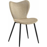 ESSZIMMERSTUHL Stoff Taupe - Taupe/Schwarz, Textil/Metall (50/80/58cm) - CLP