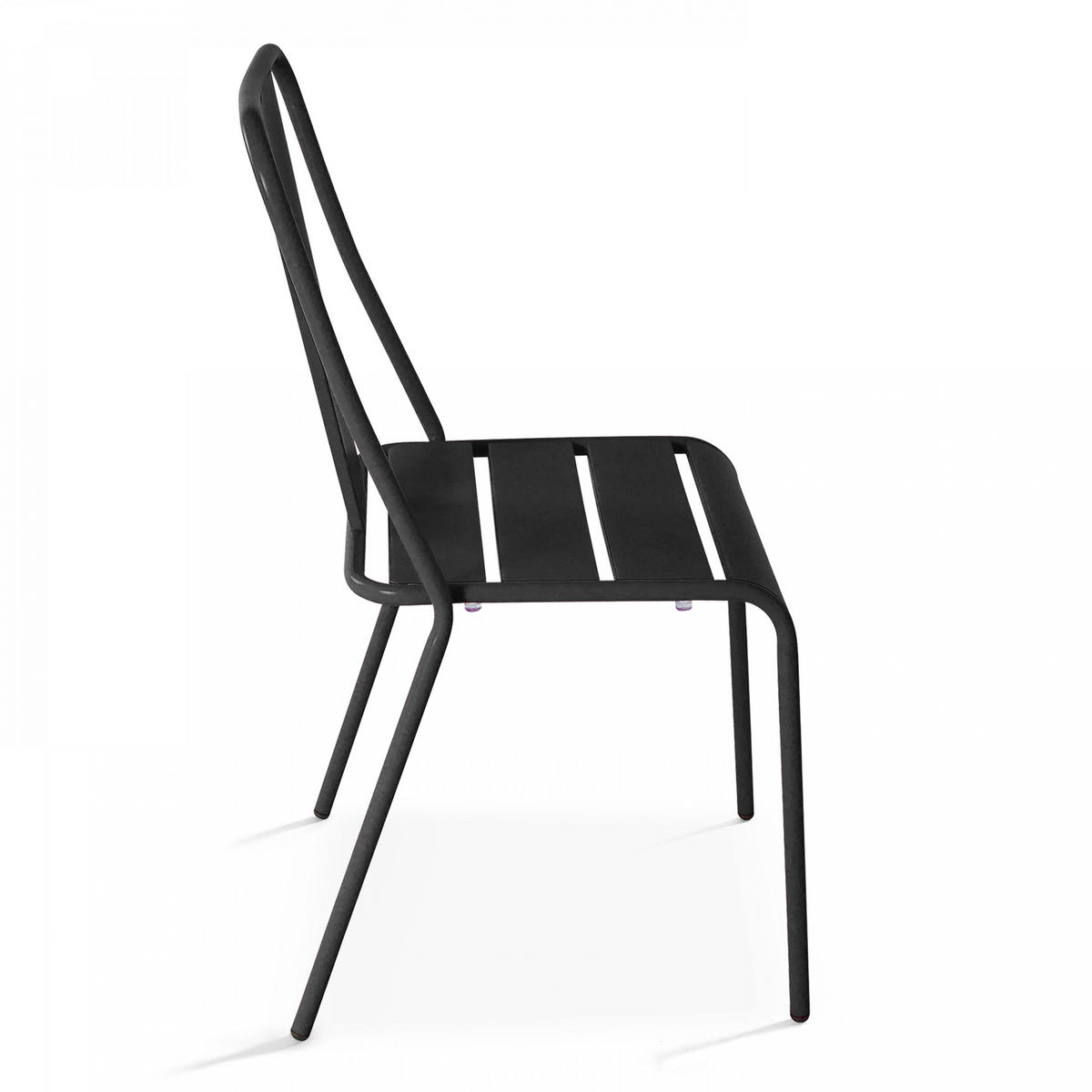 GARTENSTUHL, Grau - Grau, Metall (51/83/54cm) - Oviala