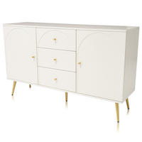 KOMMODE DE-37492 140/40/84 cm mit 2 Türen und 3 Schubladen Creme-Weiß - Creme, Holzwerkstoff (140/40/84cm) - ComfortXL