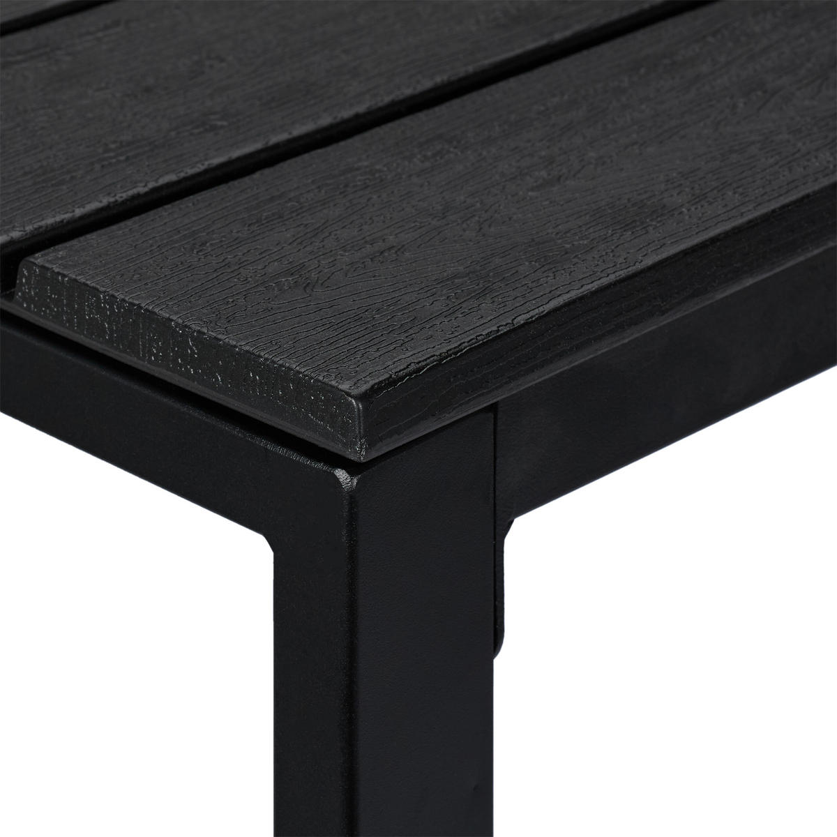 BALKÓNOVÝ stôl - čierna, kov (48/52/39cm) - Relaxdays