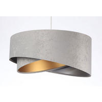 HÄNGELEUCHTE Grau 50/23 cm - Goldfarben, Kunststoff (50/1/23cm) - ONZENO