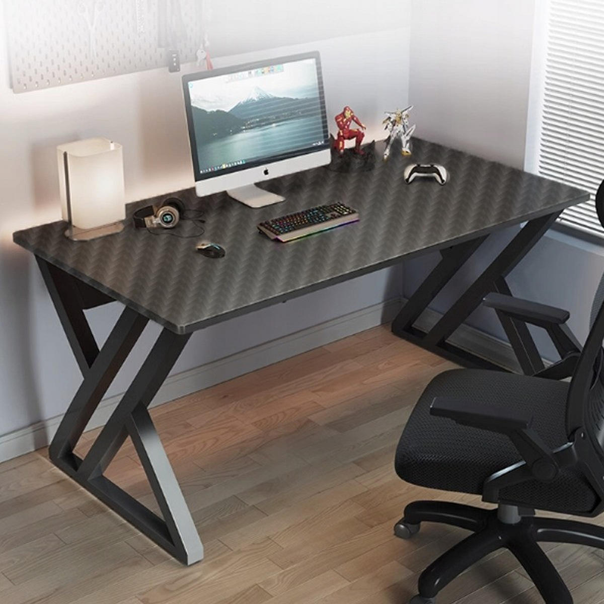 SCHREIBTISCH, schwarz 120x75x60cm - Schwarz, Holzwerkstoff (60/120/75cm)