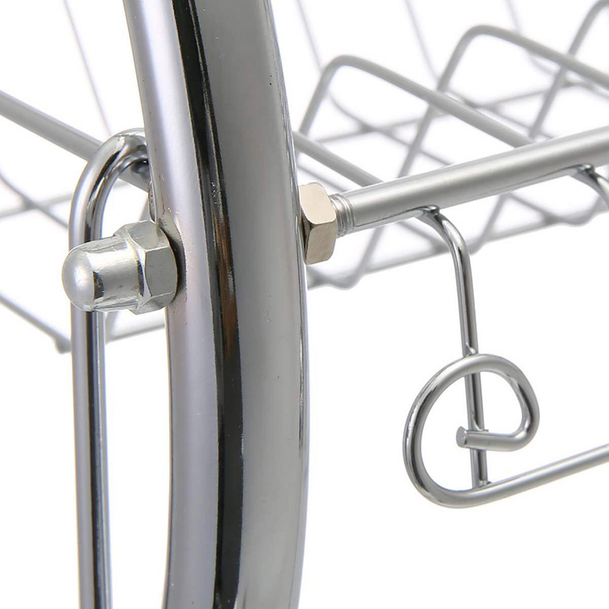 GESCHIRRABTROPFGESTELL Dreistufig aus Metall in Silber 40 x 25 x 43,5 cm - Silberfarben, Metall (40/43.5/25cm) - Livingandhome