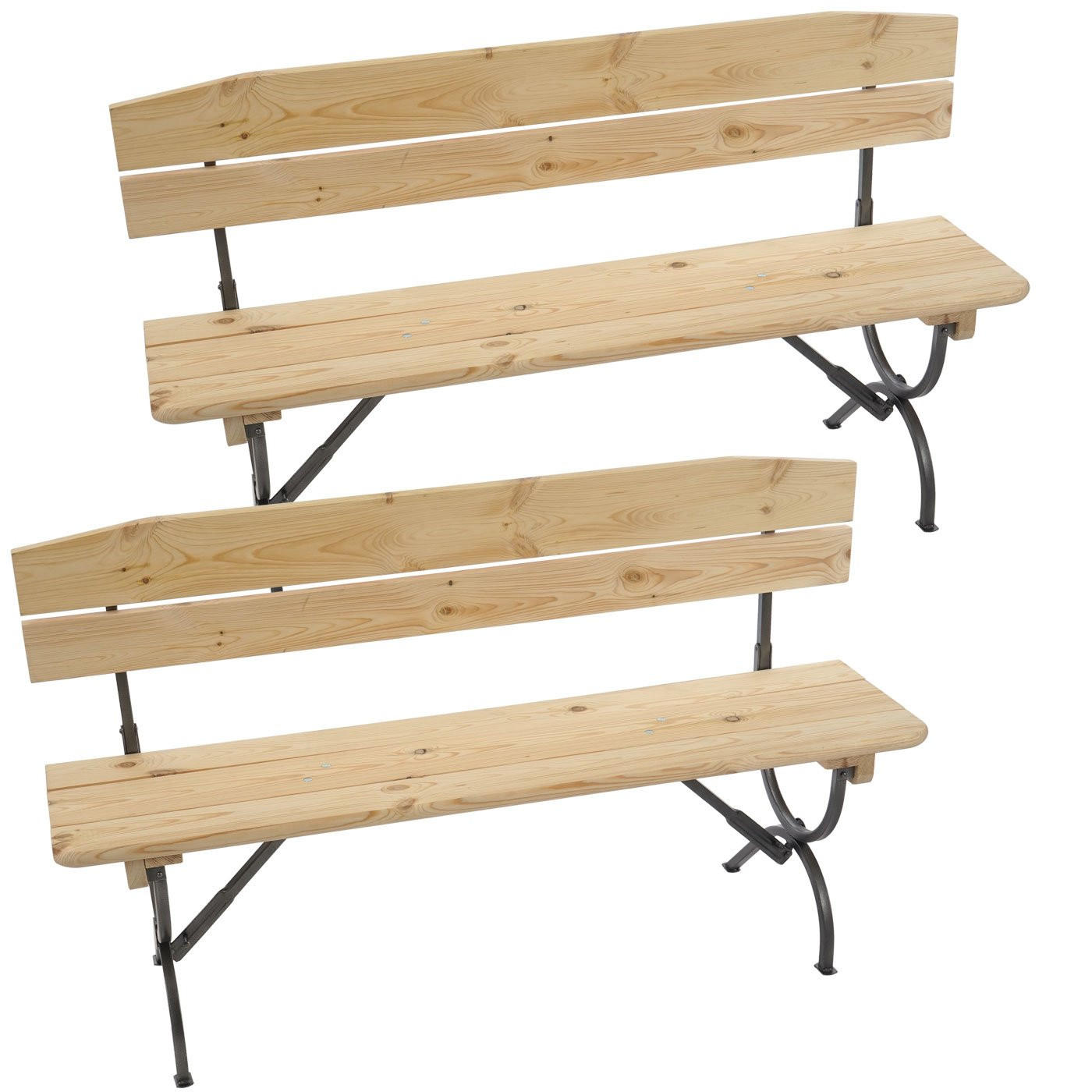 BANK MIT LEHNE Braun - Braun, Holz - MCW