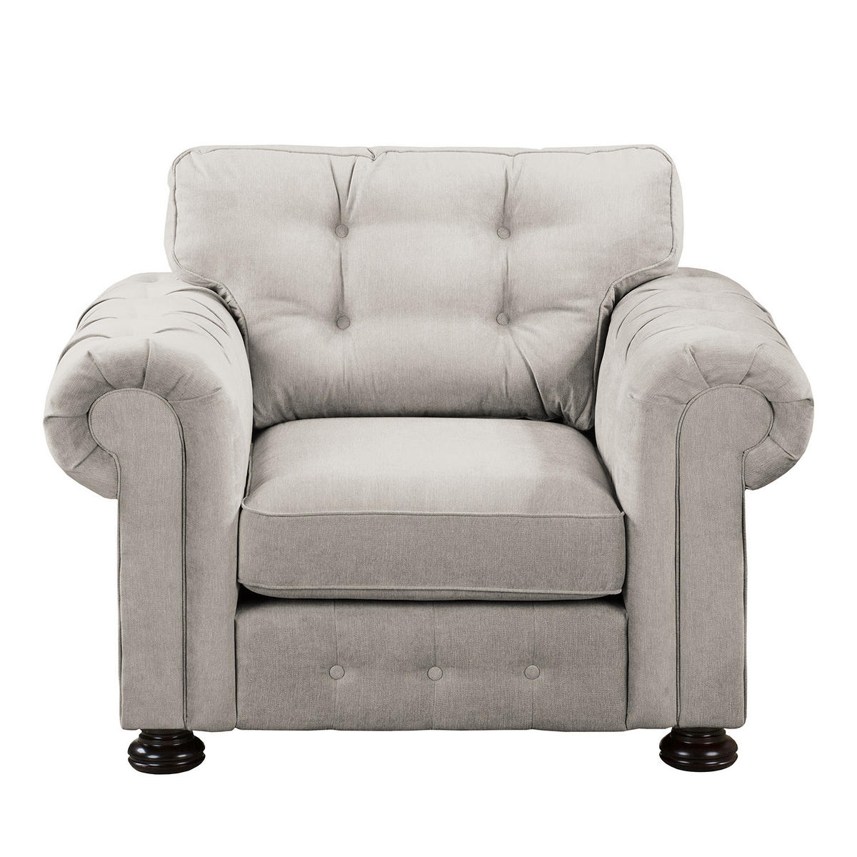 SESSEL - Microfaser - Grau, Textil (125/93/100cm) - home24