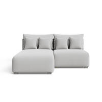 ECKSOFA Ronni Bouclé-Stoff Grau Links - Grau, Holz/Textil (206/190cm) - Graingold