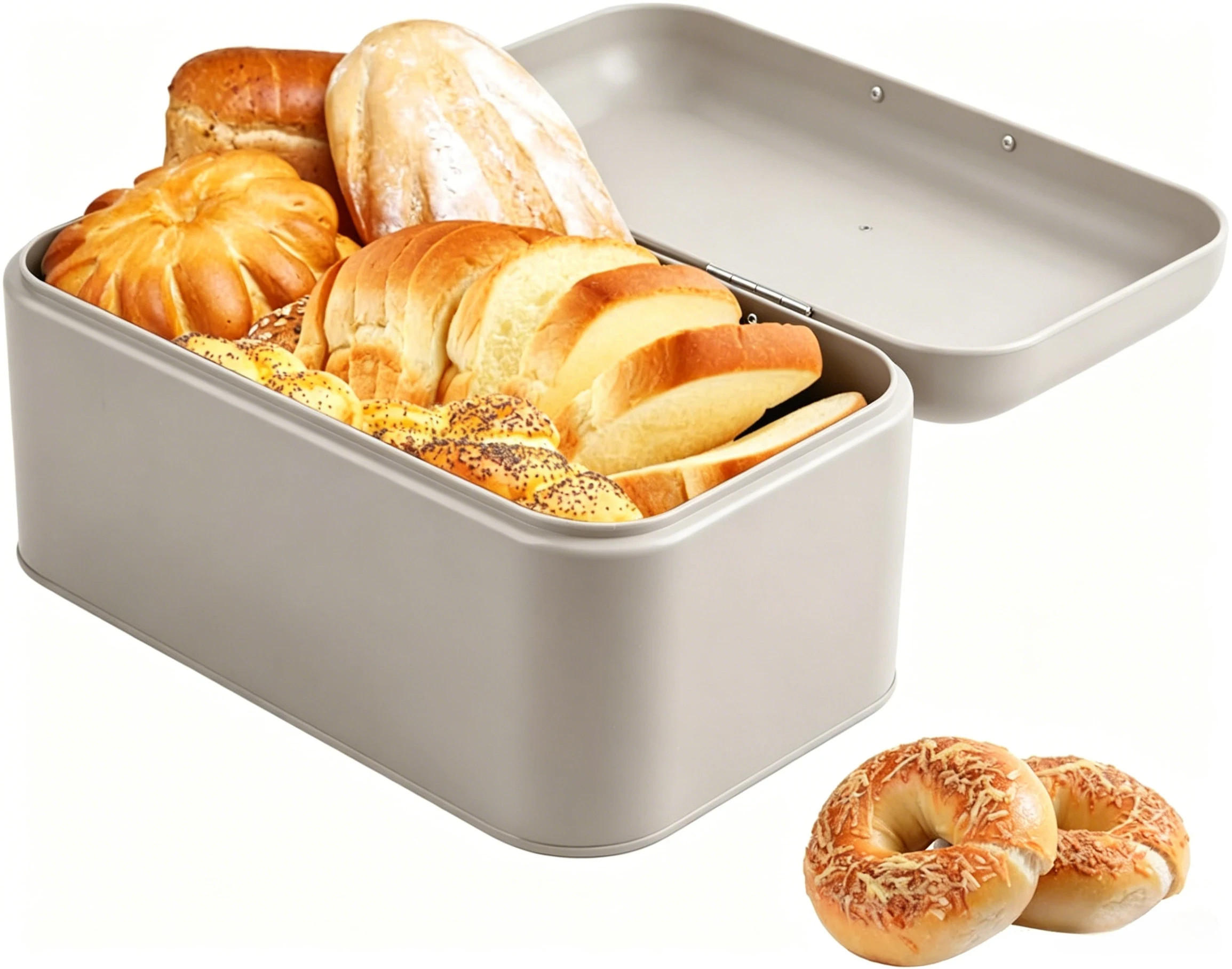 BROTKASTEN 30.3/18.2/15.2 cm Grau - Grau, Metall (18.2/15.2/30.3cm) - Authentics