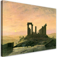 WANDBILD juno tempel in agrigent caspar david friedrich - Multicolor, Textil (60/40cm) - Feeby
