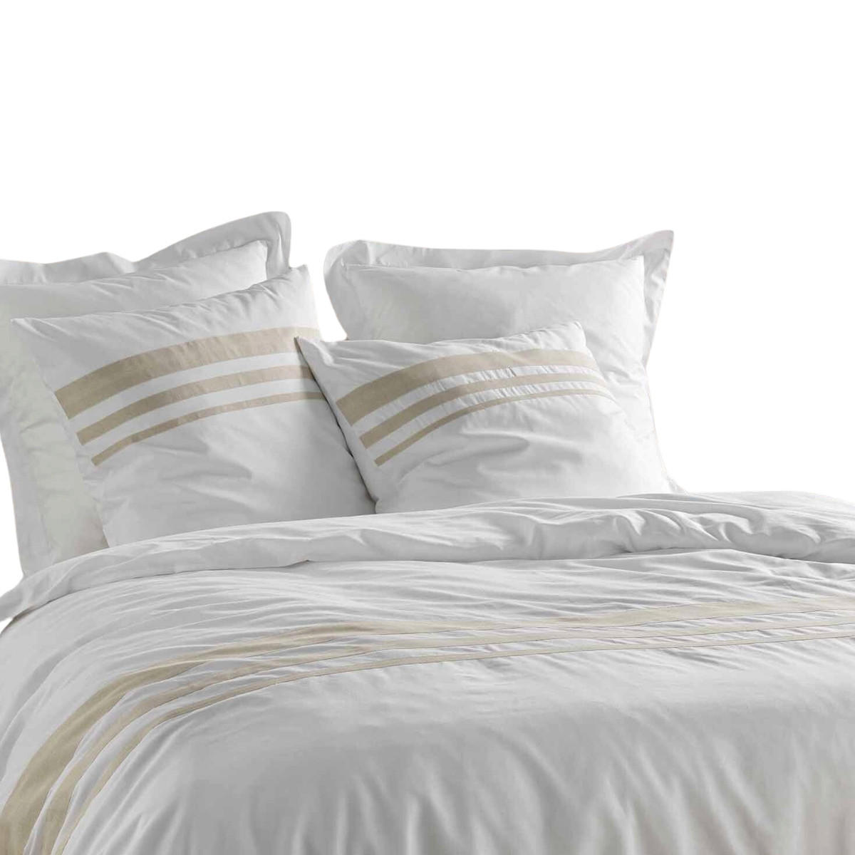 BETTWÄSCHE Margaux 240/220 cm - Weiß, Naturmaterialien (220/240cm) - Douceur d´intérieur