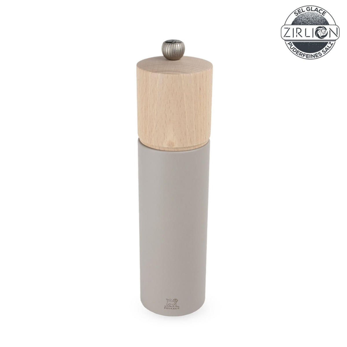 SALZMÜHLE Boreal 21cm Buchenholz Kieselgrau Zirkonia-Mahlwerk - Grau, Holz (54/215/54cm) - PEUGEOT