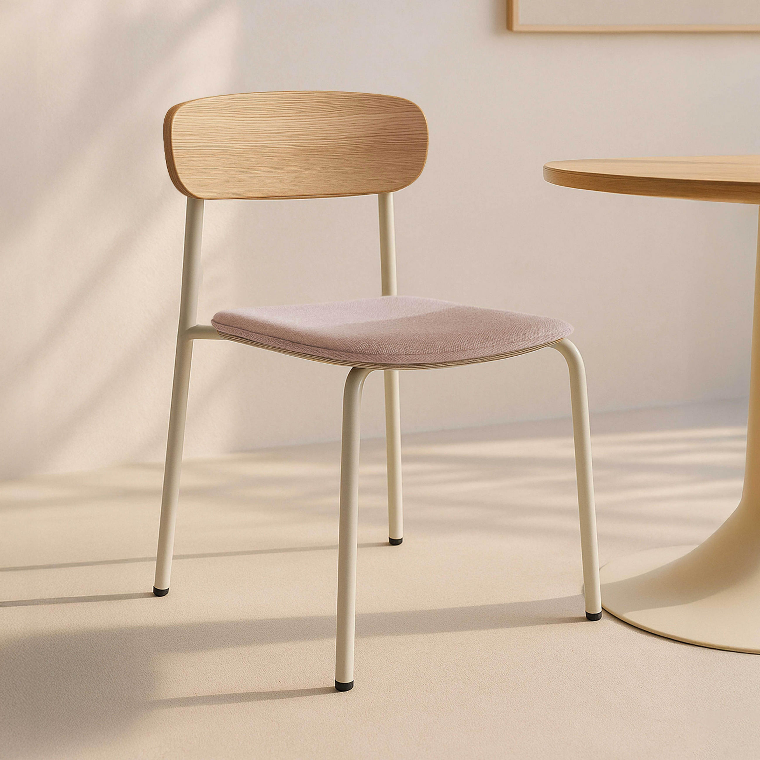 STUHL 2-tlg., Rosa - Pink, Holz (46/78/52cm) - Oviala