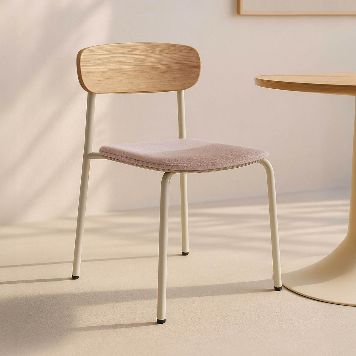 STUHL 2-tlg., Rosa - Pink, Holz (46/78/52cm) - Oviala