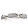 SOFASET Valerie 3-2-1 - Hellgrau, Holzwerkstoff/Textil (228/79/90cm) - Fun Möbel