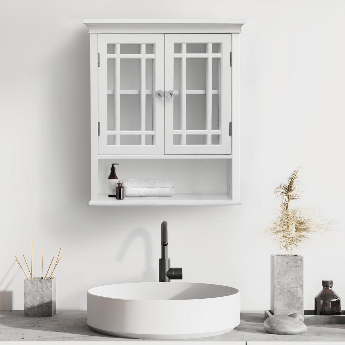 HÄNGESCHRANK Weiß - Weiß, Holzwerkstoff (55.9/61/61cm) - Teamson Home
