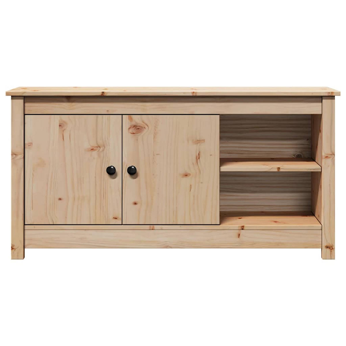 TV-SCHRANK 103/36,5/52 Cm Massivholz Kiefer - Braun, Holz (103/52/36.5cm) - vidaXL