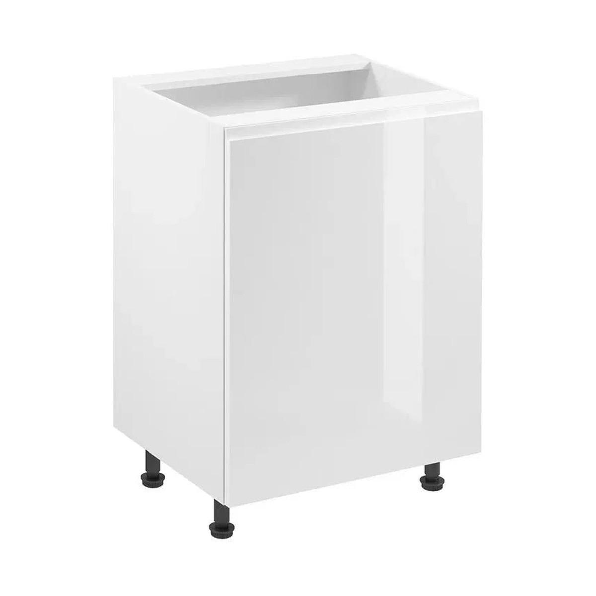 UNTERSCHRANK – 60 cm – D60 – Velmora – Weiß Hochglanz - Weiß Hochglanz, Holzwerkstoff (60/82/47cm) - ROYAL24_MARKT