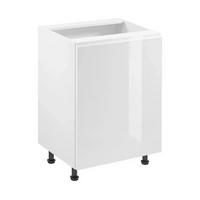 UNTERSCHRANK – 60 cm – D60 – Velmora – Weiß Hochglanz - Weiß Hochglanz, Holzwerkstoff (60/82/47cm) - ROYAL24_MARKT