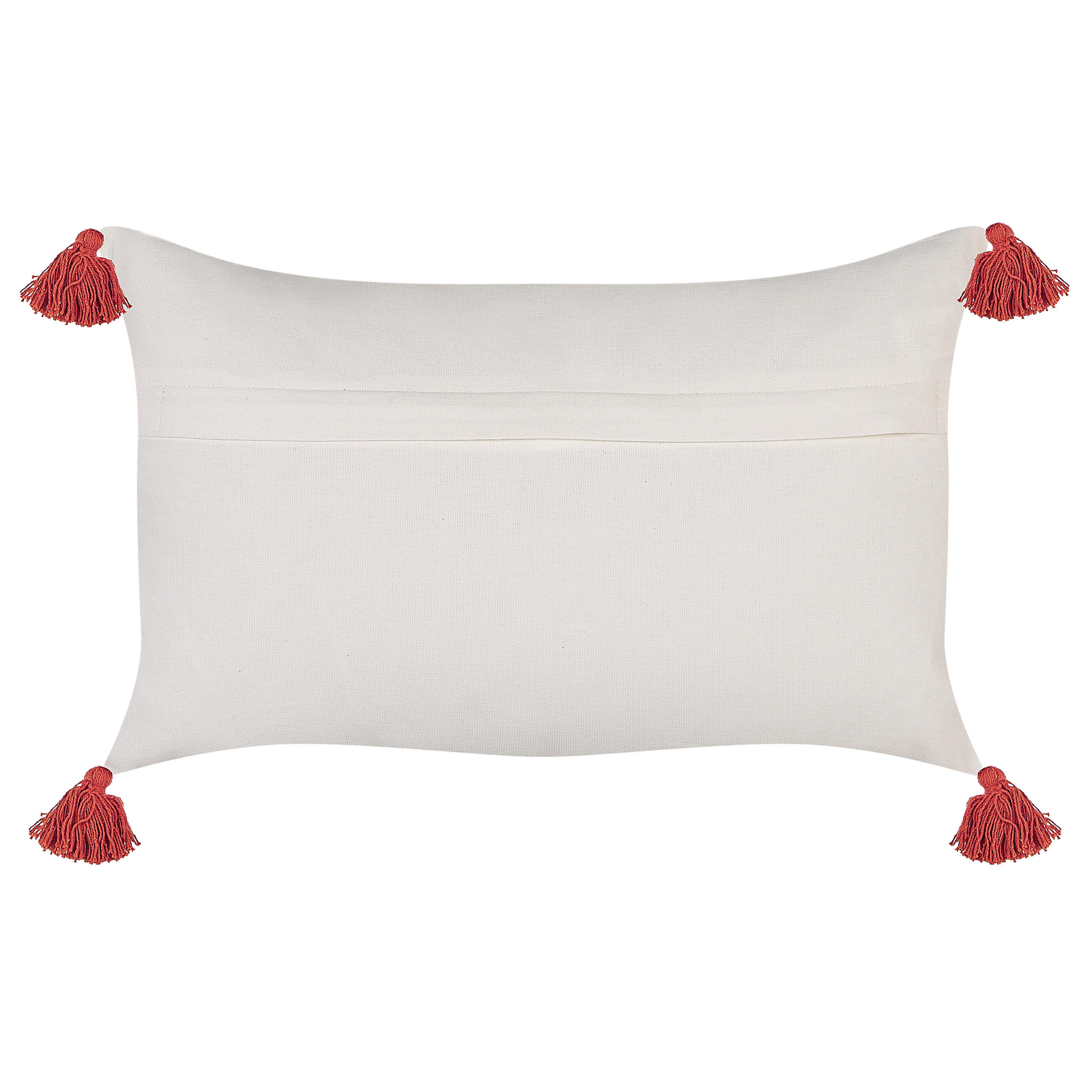 DEKOKISSEN Burgunderrot 50/30 cm Anthemis - Weinrot, Naturmaterialien/Textil (50/30cm) - Beliani