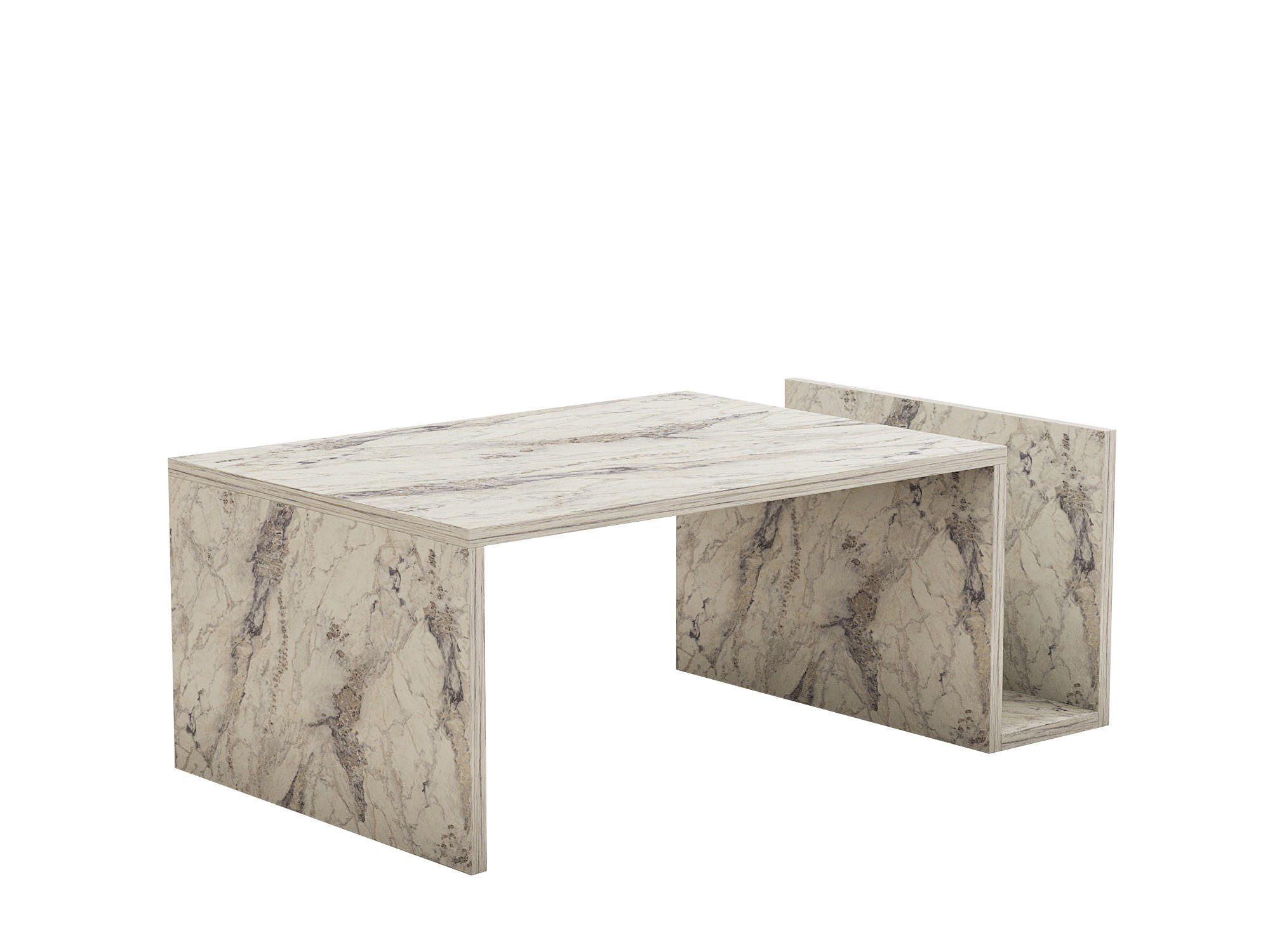 COUCHTISCH memo weiss - Weiß, Holz (86/50/32cm) - Habitat Garten