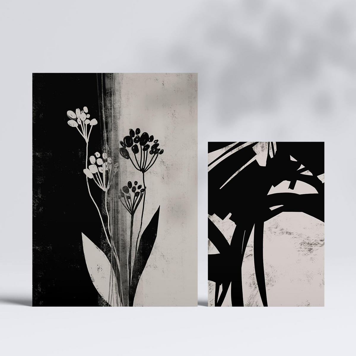 POSTER Set Mit 6 Töne Schorken In Blume Zusammenfassung A3 & A4 Rahmenlos - Klar, Papier (29/3cm) - Nacnic