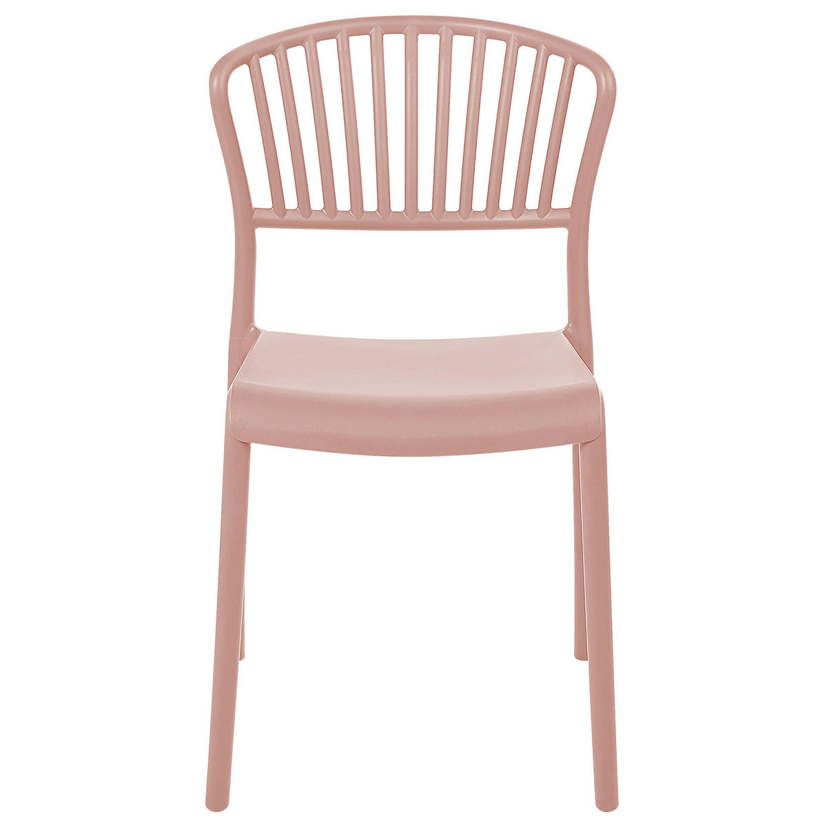 GARTENSTÜHLE 4er-Set Kunststoff rosa Gela - Pink, Kunststoff (45/78/50cm) - Beliani
