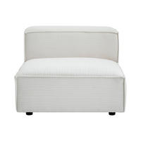 SESSEL mit gerader Rückenlehne - 1 Person - samt - beige Ruzolo - Beige, Holz/Textil (90/67/105cm) - Vente-Unique