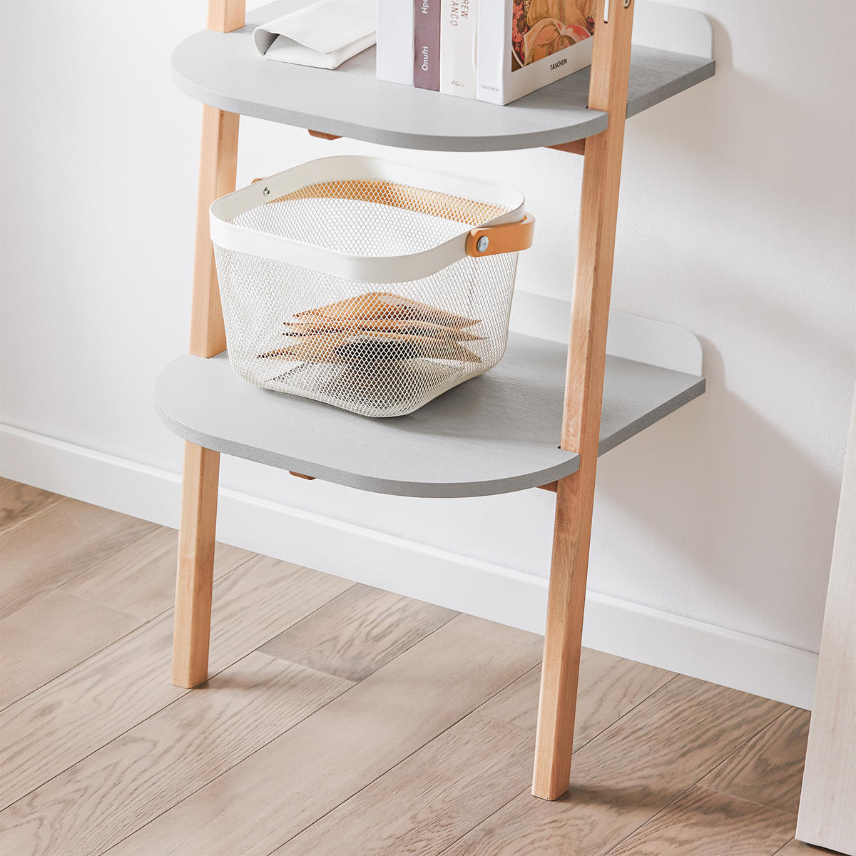 BÜCHERREGAL Grau-Natur - Naturfarben/Grau, Holz/Holzwerkstoff (44/169/39cm) - SoBuy