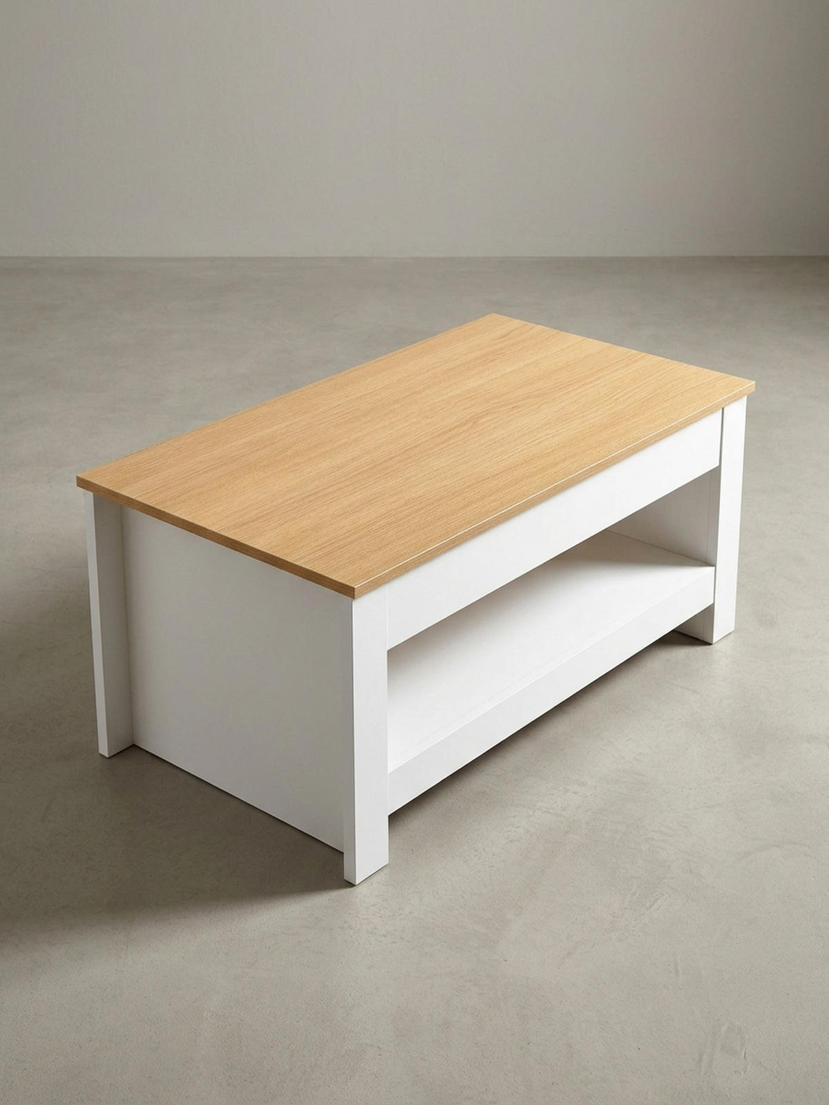COUCHTISCH in Anthrazit, Holz mit Stauraum, Abgesetztes Design, Kratz- und Wasserbeständig - Weiß, Holz/Holzwerkstoff (47/85/45cm) - KADIMA DESIGN