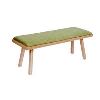 GARDEROBENBANK Die Zeitlose - Eichefarben/Grün, Holz/Textil (45/50/125cm) - Kundler Home