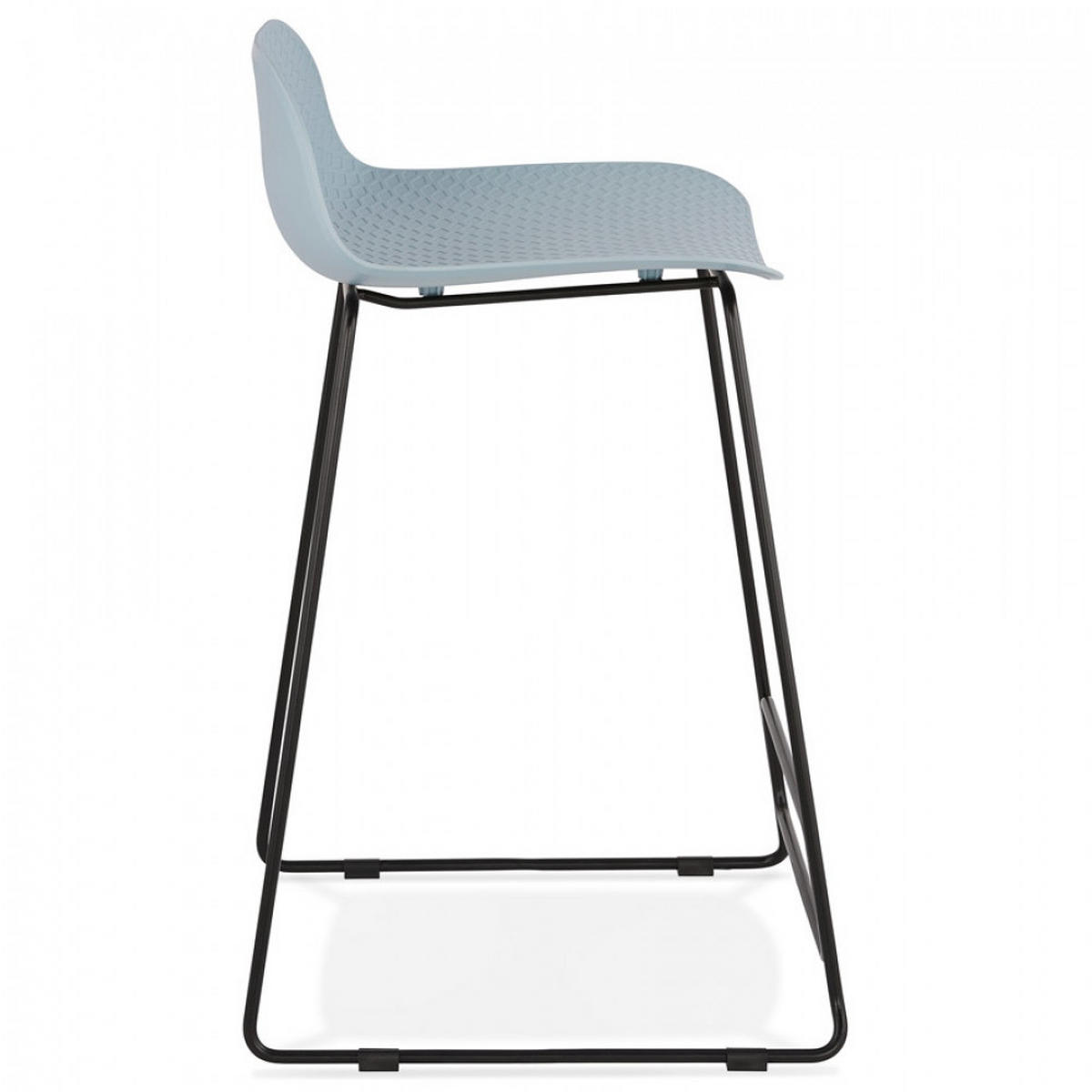 BARHOCKER Blau 49x85x53cm - Blau/Schwarz, Kunststoff/Metall (49/85/53cm) - AlterEgo