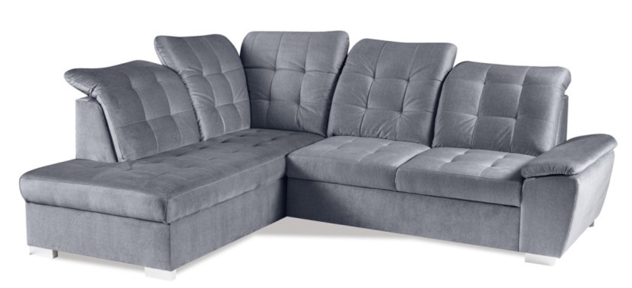 ECKSOFA Grau BON Links - Grau, Textil (263/200cm) - Sepro Meble