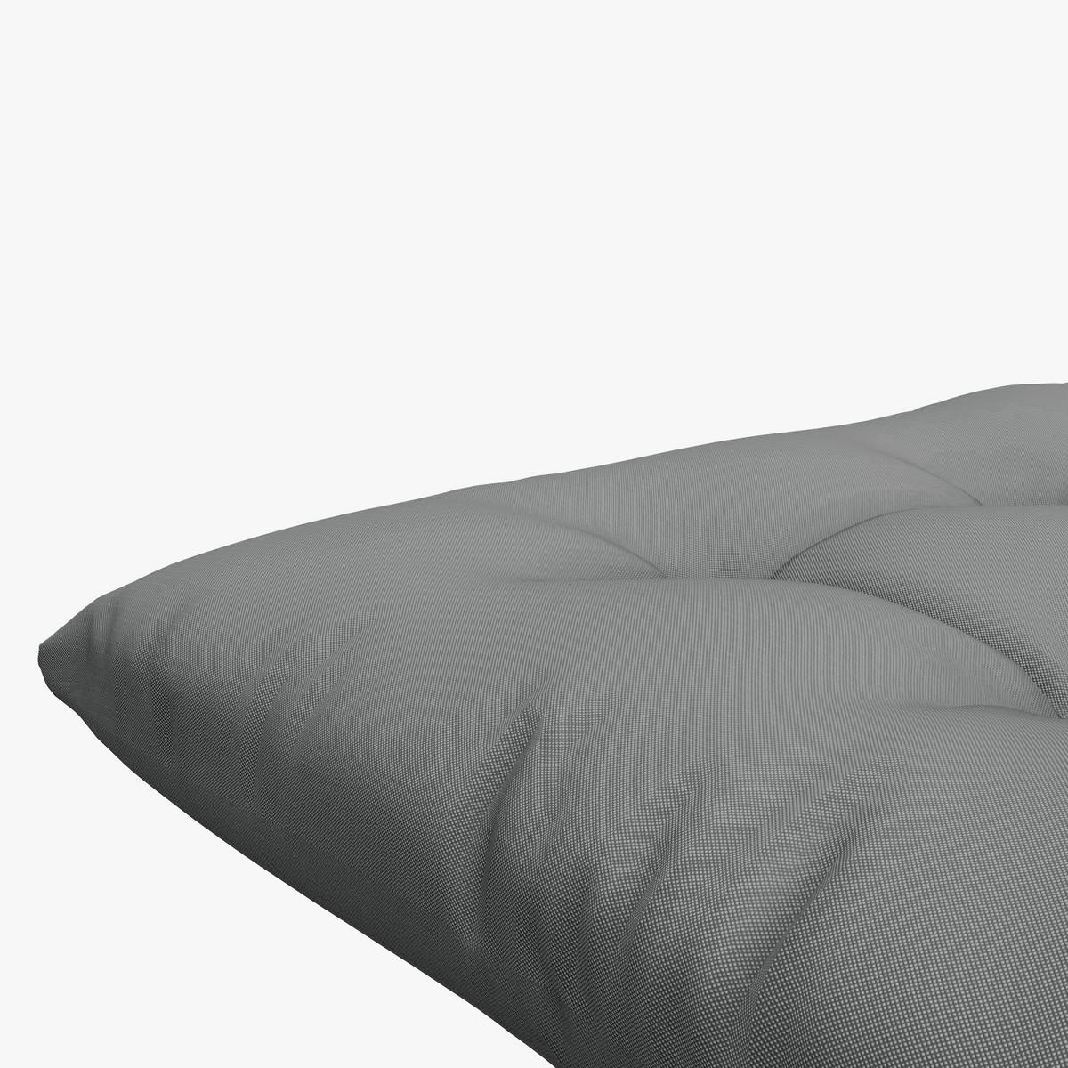 SITZKISSEN DE-17704 6er-Set mit Steppung & Bindebändern Grau - Grau, Textil (40/40/4cm) - ComfortXL