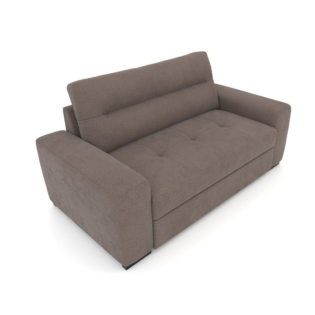 2-SITZER Carlisle Chenille Braun 183/97/93 cm - Dunkelbraun, Kunststoff/Textil (183/93/97cm) - foamnova