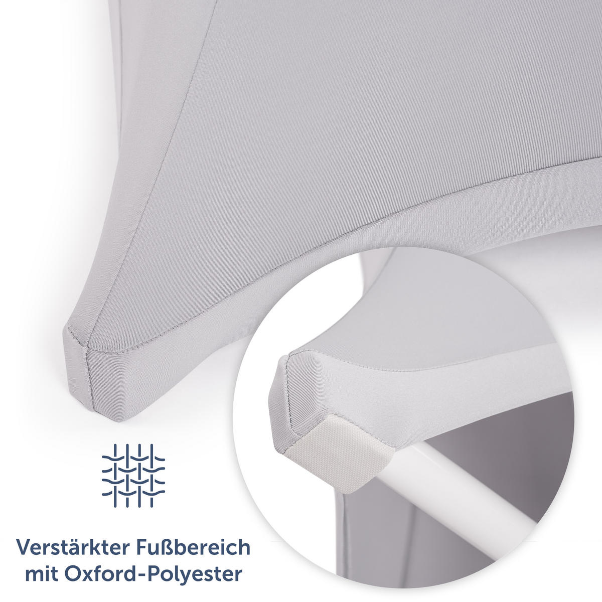 TISCHHUSSEN für Stehtische 60/65 cm, 2er Set, Rot - Rot, Textil (60/65cm) - Blumtal