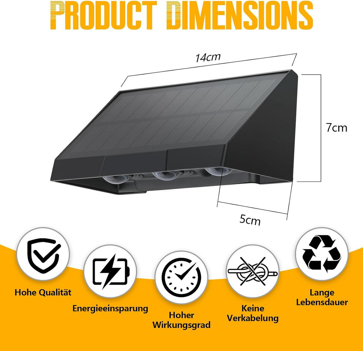WANDLEUCHTE KYPH 5.7/5/14 cm （2er-set） - Schwarz, Metall (5/7/14cm) - ZMH