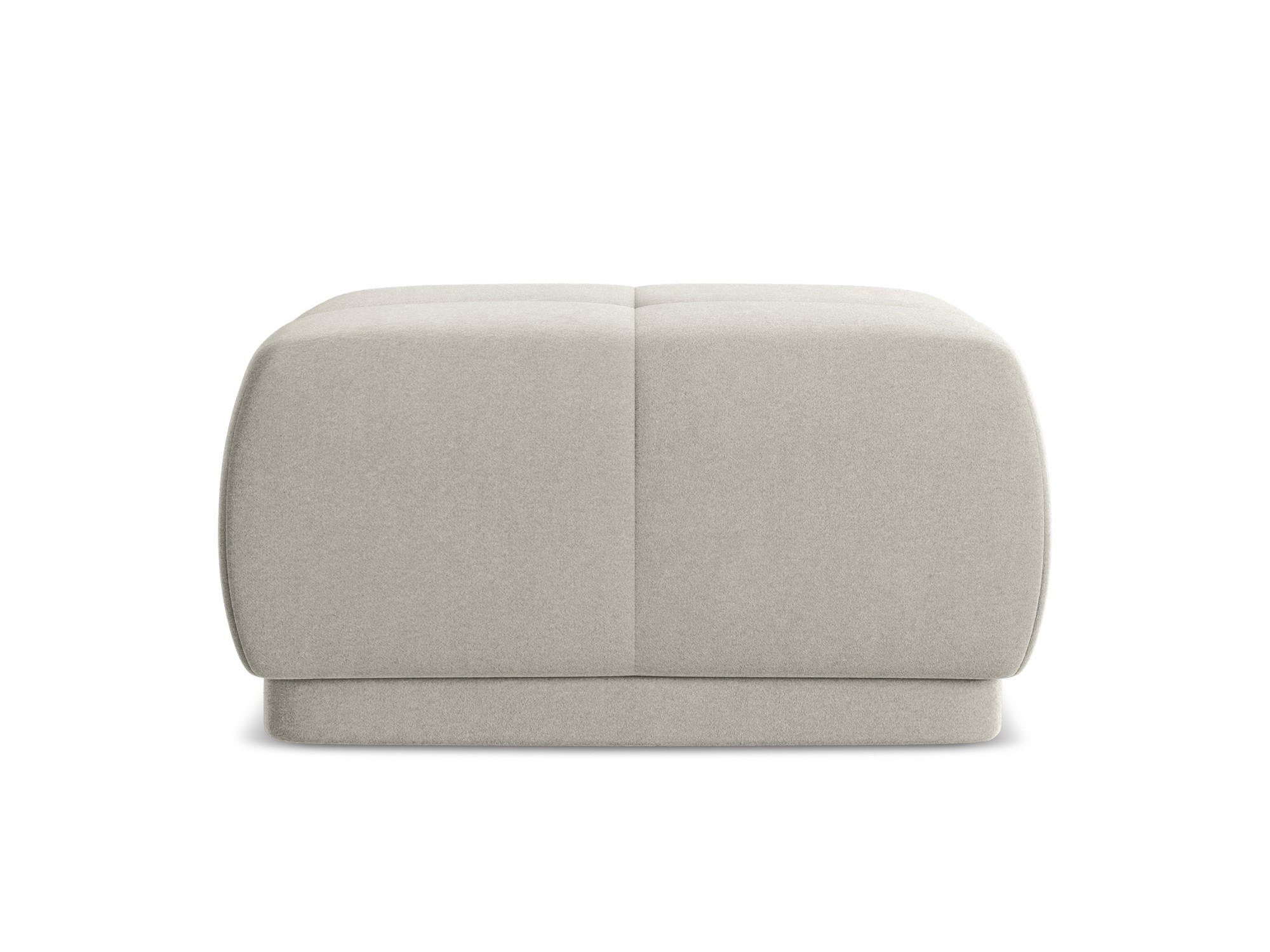 POUF Samt Stoff Creme - Perlmutt/Creme, Kunststoff/Textil (60/35/60cm) - Makamii