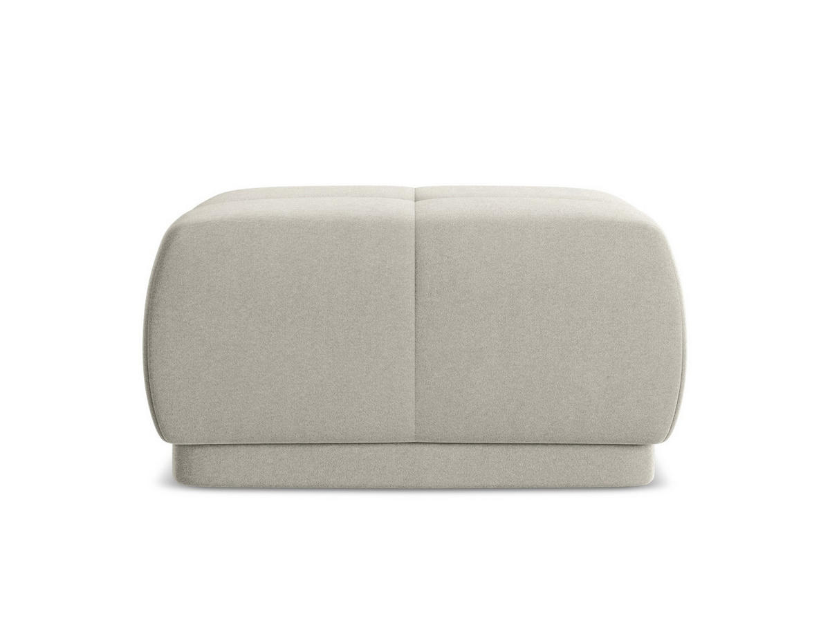 POUF Samt Stoff Creme - Perlmutt/Creme, Kunststoff/Textil (60/35/60cm) - Makamii