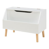 KRABICE NA HRAČKY Aavanrar - bílá, kompozitní dřevo (60/30cm) - [en.casa]