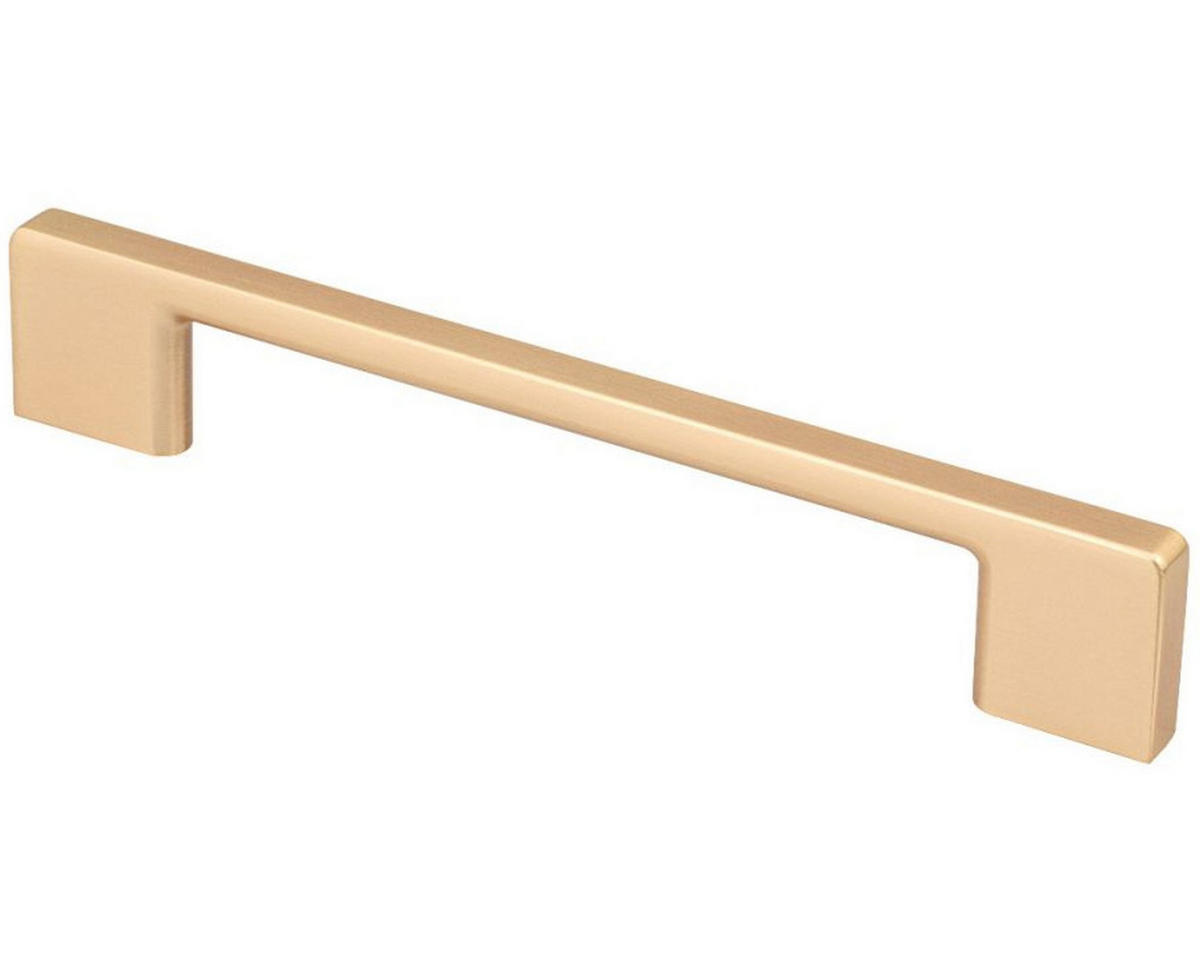 MÖBELGRIFF BA 128mm, Küchengriff Goldfarbig matt, Türgriff Easy - Goldfarben, Metall (0.8/2.8/16.2cm)